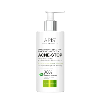 ACNE-STOP / Home terApis - Oczyszczający tonik antybakteryjny z zieloną herbatą / 300 ml