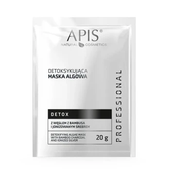 DETOX - Maska algowa detoksykująca z węglem z bambusa i jonizowanym srebrem / 20 g