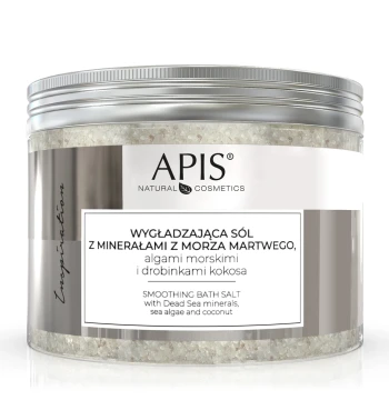 INSPIRATION - Wygładzająca sól do kąpieli z minerałami z Morza Martwego, algami morskimi i drobinkami kokosa / 650 g