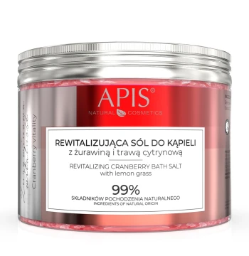 ŻURAWINOWA WITALNOŚĆ - Rewitalizująca sól do kąpieli z żurawiną i trawą cytrynową / 650 g