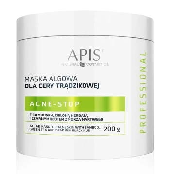 ACNE-STOP - Maska algowa dla cery trądzikowej z bambusem, zieloną herbatą i czarnym błotem z Morza Martwego / 200 g