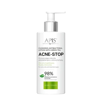 ACNE-STOP / Home terApis - Oczyszczające mleczko antybakteryjne z zieloną herbatą / 300 ml
