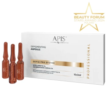 DEPIQ PRO SYSTEM - Depigmentująca ampułka z α-arbutyną 1% i kompleksem rozjaśniającym 2% / 10x3ml