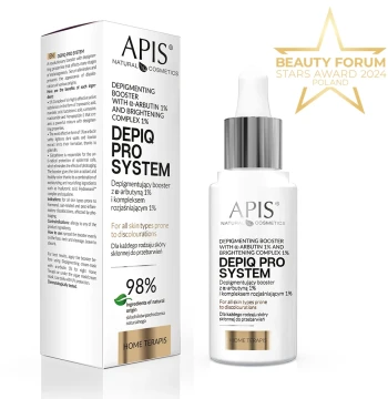 DEPIQ PRO SYSTEM, Home terApis, Depigmentujący booster z α-arbutyną 1% i kompleksem rozjaśniającym 1%