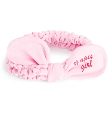 Opaska kosmetyczna baby pink na gumce #apisfamily