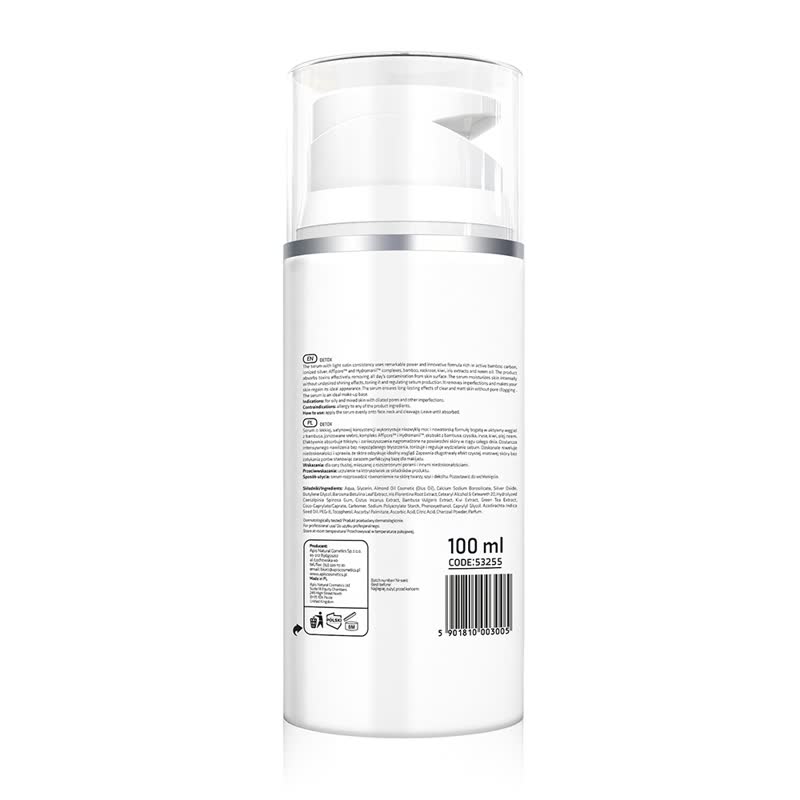 DETOX Detoksykujące serum do twarzy z węglem z bambusa i DETOX Detoksykujące serum do twarzy z węglem z bambusa i