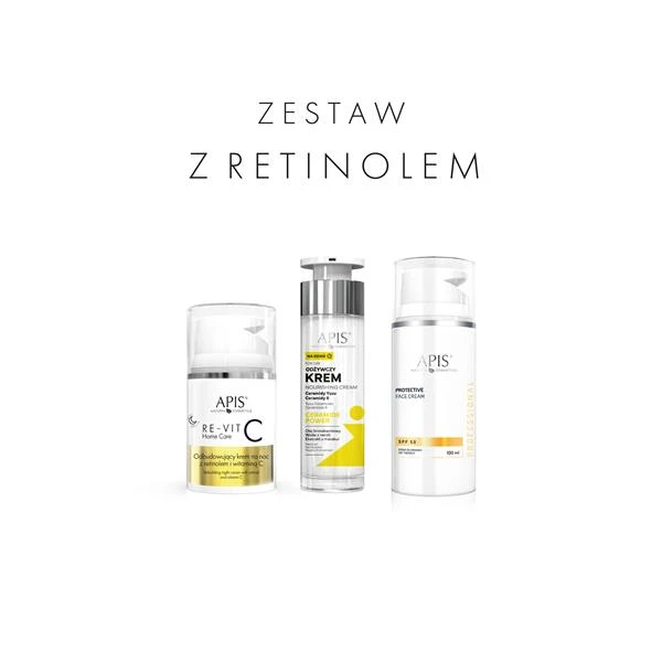 Zestaw z retinolem – krem na noc i na dzień oraz ochrony krem do twarzy.